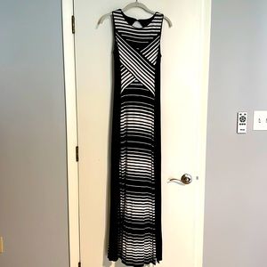A beautiful black and white maxi dress